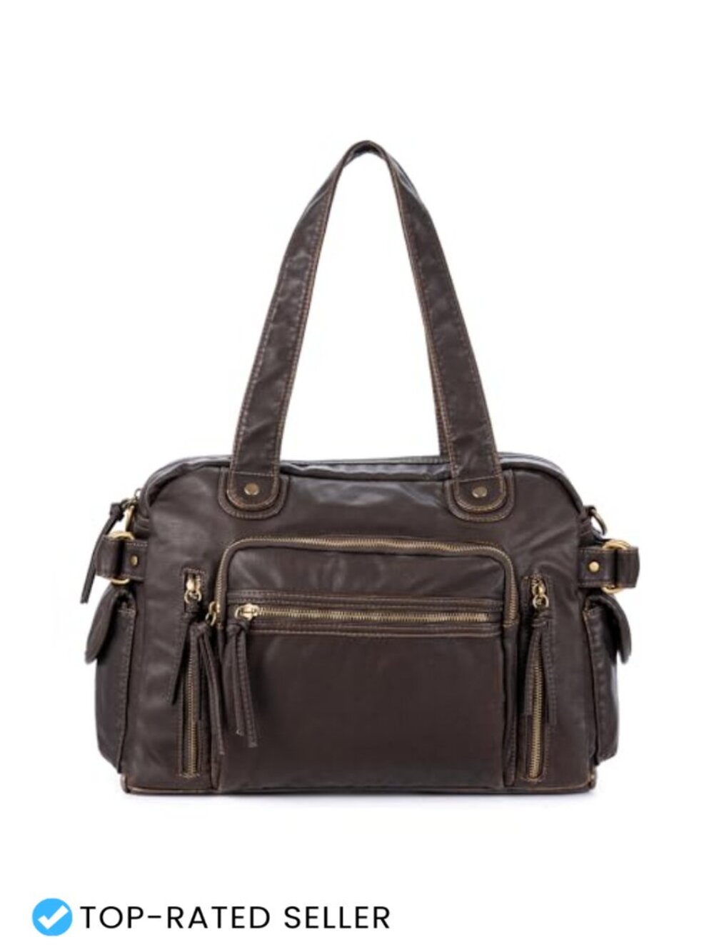 Vintage Hobo Handbag Y2K Slouchy Shoulder Bag Faux Leather Large Purse Tote